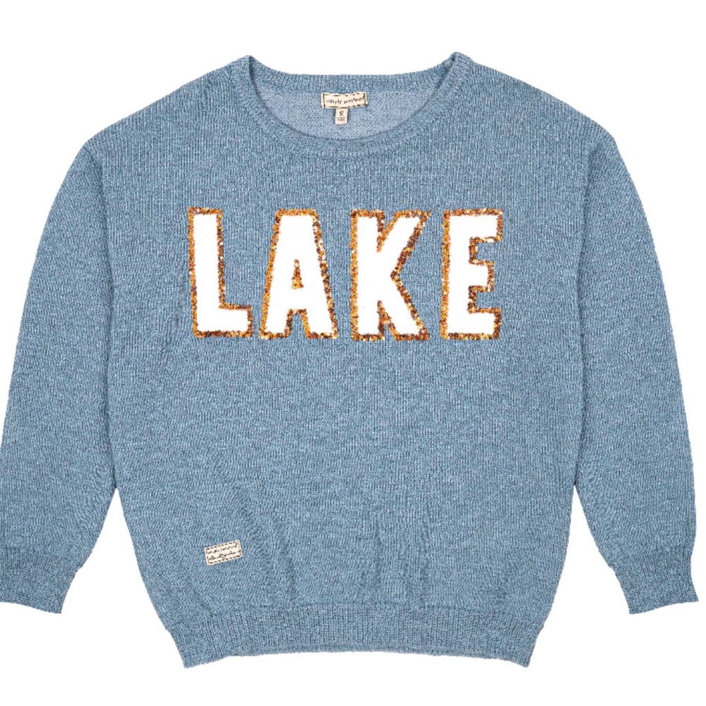 L-A-K-E sweater, oversized, medium, never warn